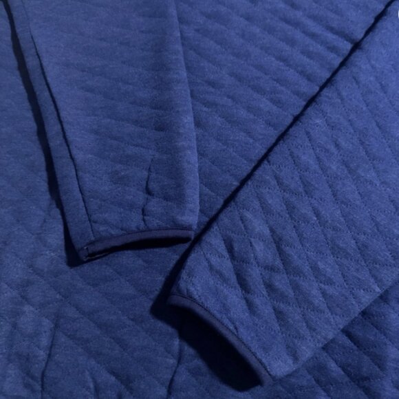 NEW Holderness & Bourne Mens Large Navy Sullivan Quilted Snap Button Pullover M - Picture 5 of 6